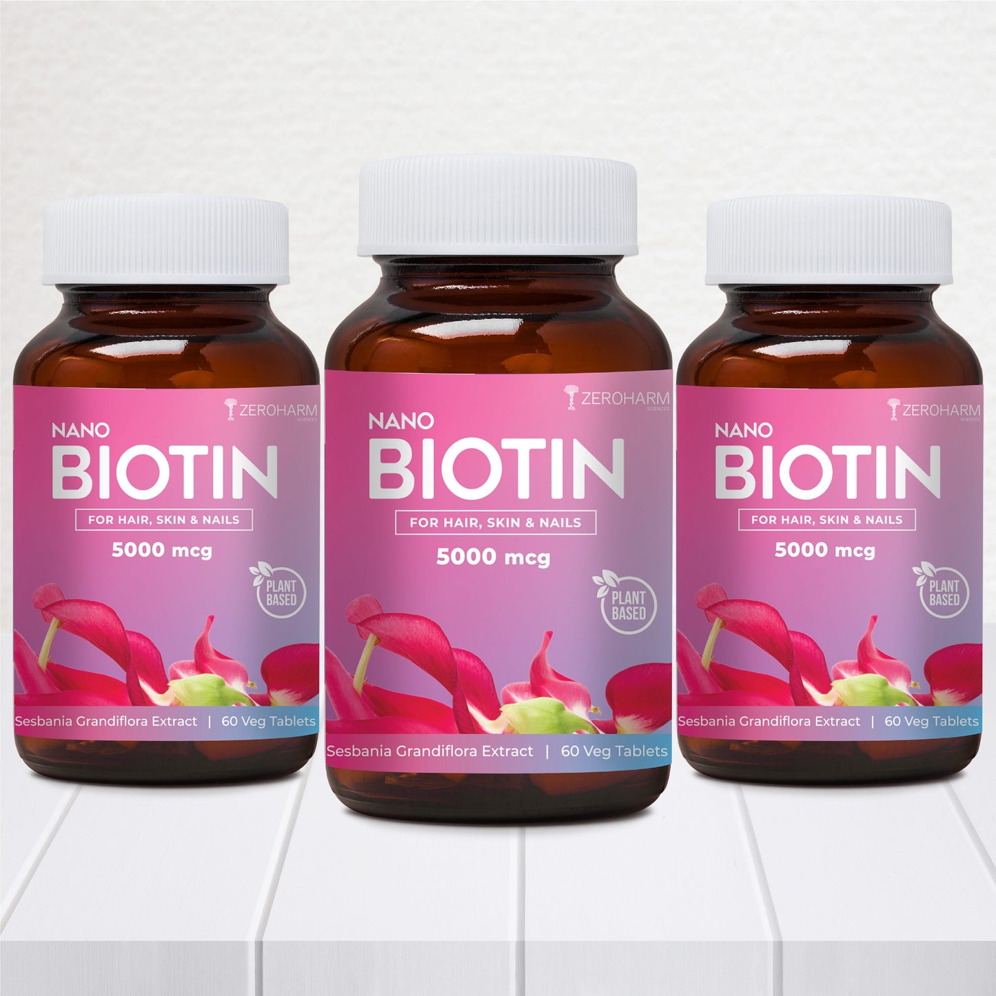 Biotin 5000 MCG Tablets For Hair, Skin & Nails