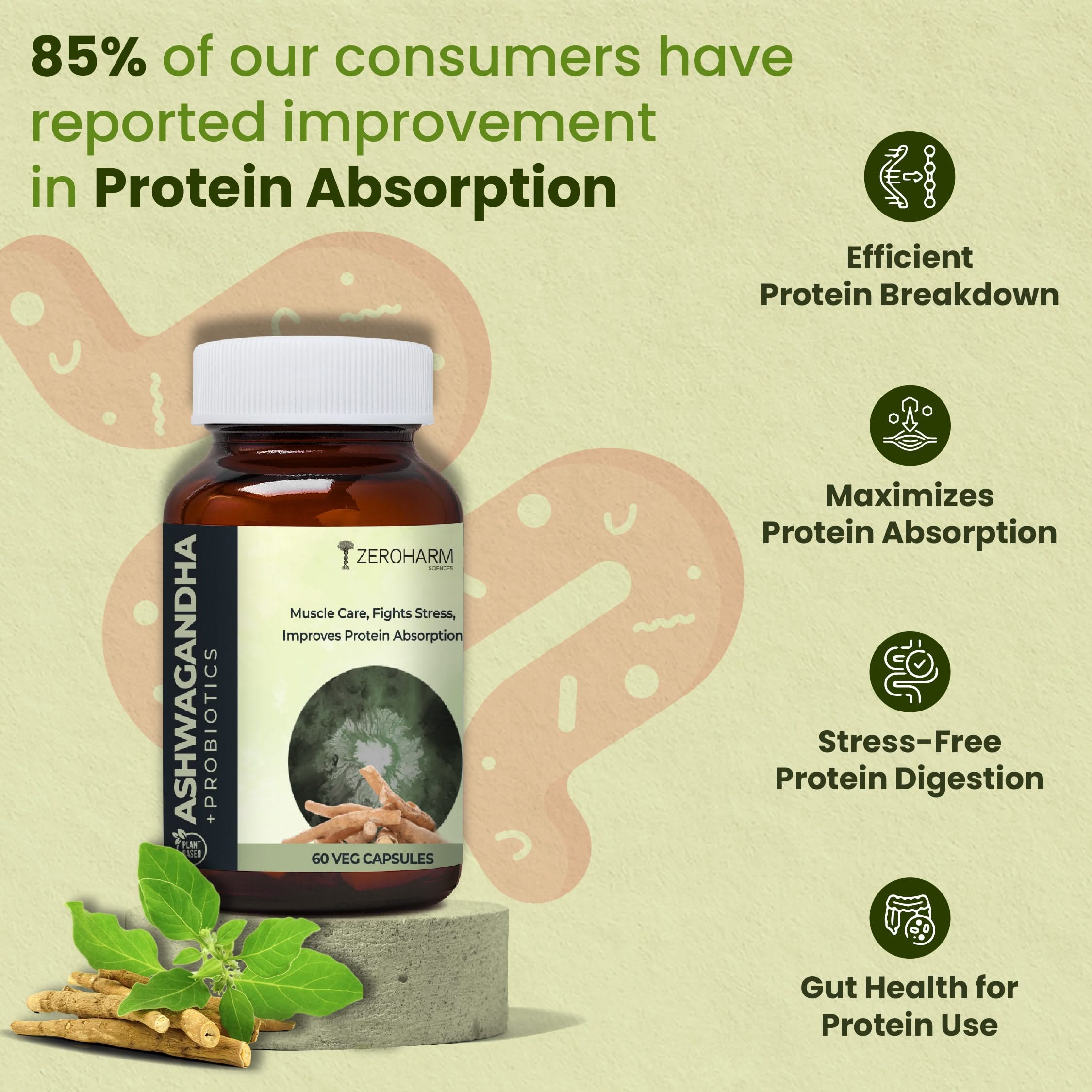 Ashwagandha and Probiotics Supplements for Digestion - Zeroharm