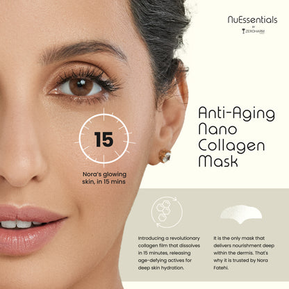 Nuessentials nano collagen mask gives glowing skin in 15min