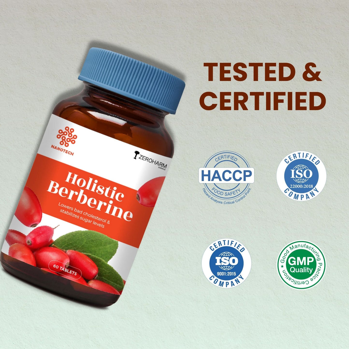 Holistic Berberine Tablets - ZeroHarm