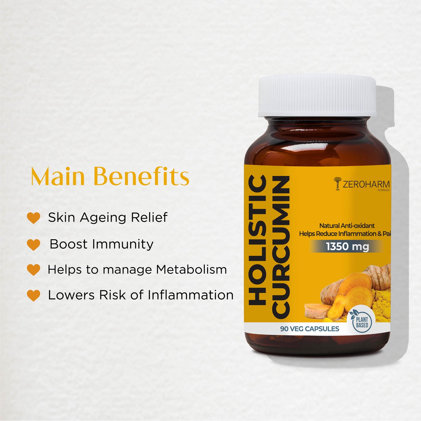 Holistic Curcumin Capsules With Piperine