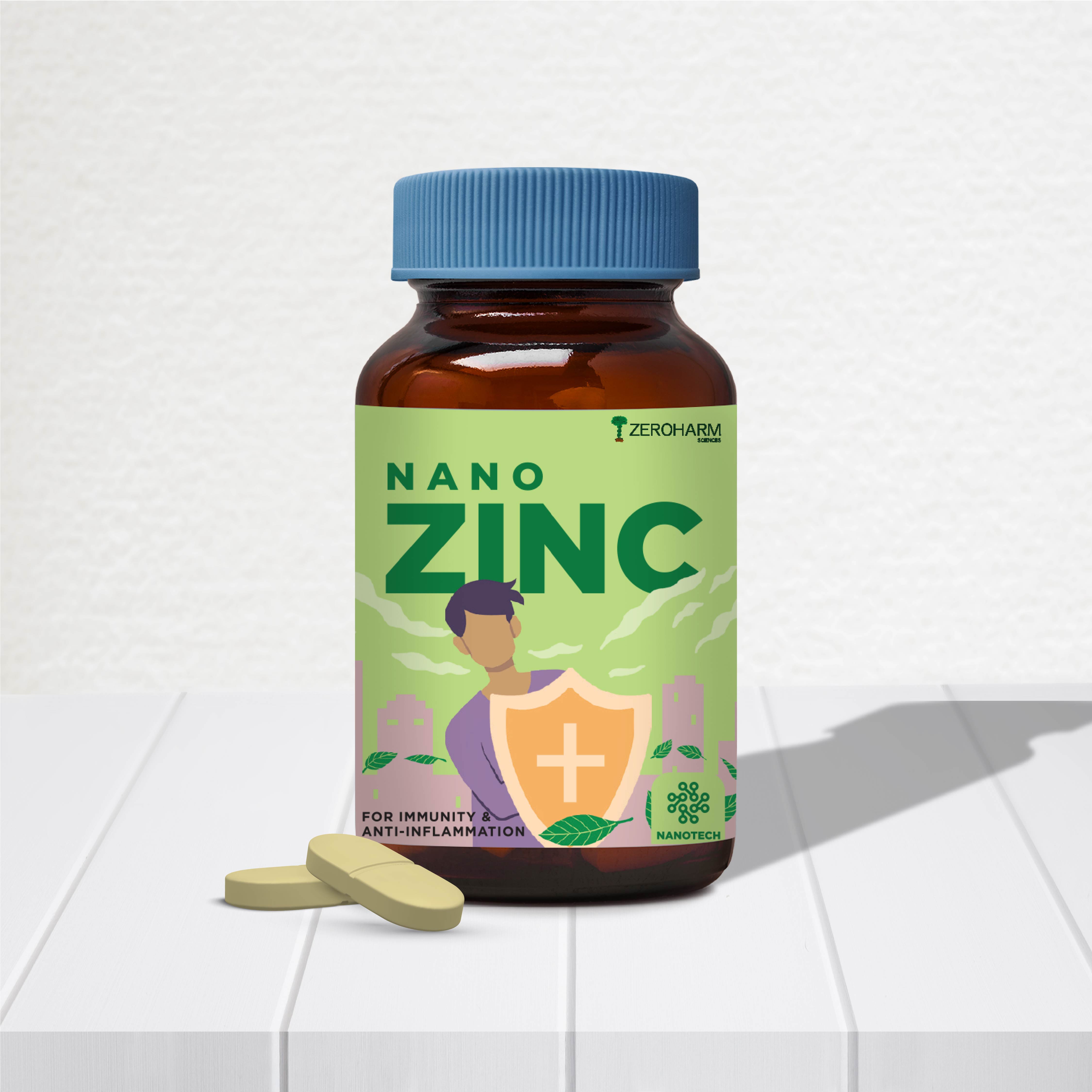 Zinc Supplement Tablets for Immunity & AntiInflammation Zeroharm