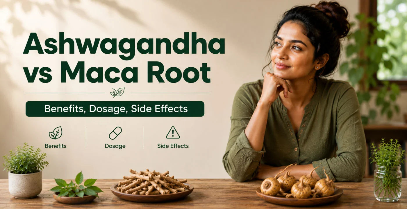 Ashwagandha vs Maca Root: Benefits, Dosage, Side Effects