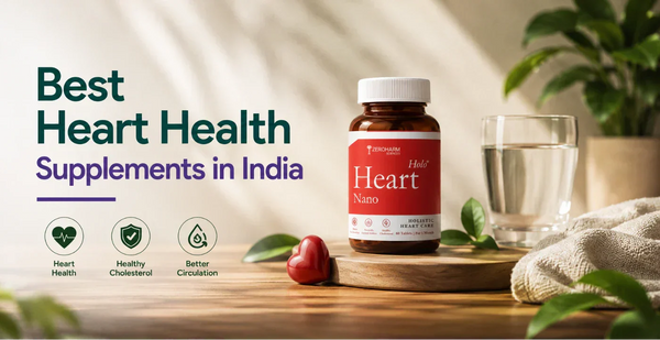 Holo Heart supplement by ZeroHarm - best heart health tablets in India for cholesterol and circulation.