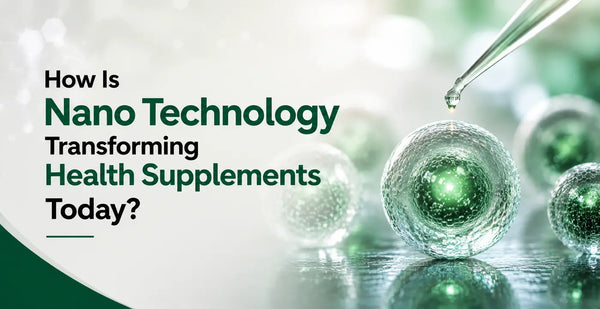 Glowing nano encapsulation balls with precision dropper - nano technology transforming health supplements for better absorption, bioavailability, and nutraceutical effectiveness.