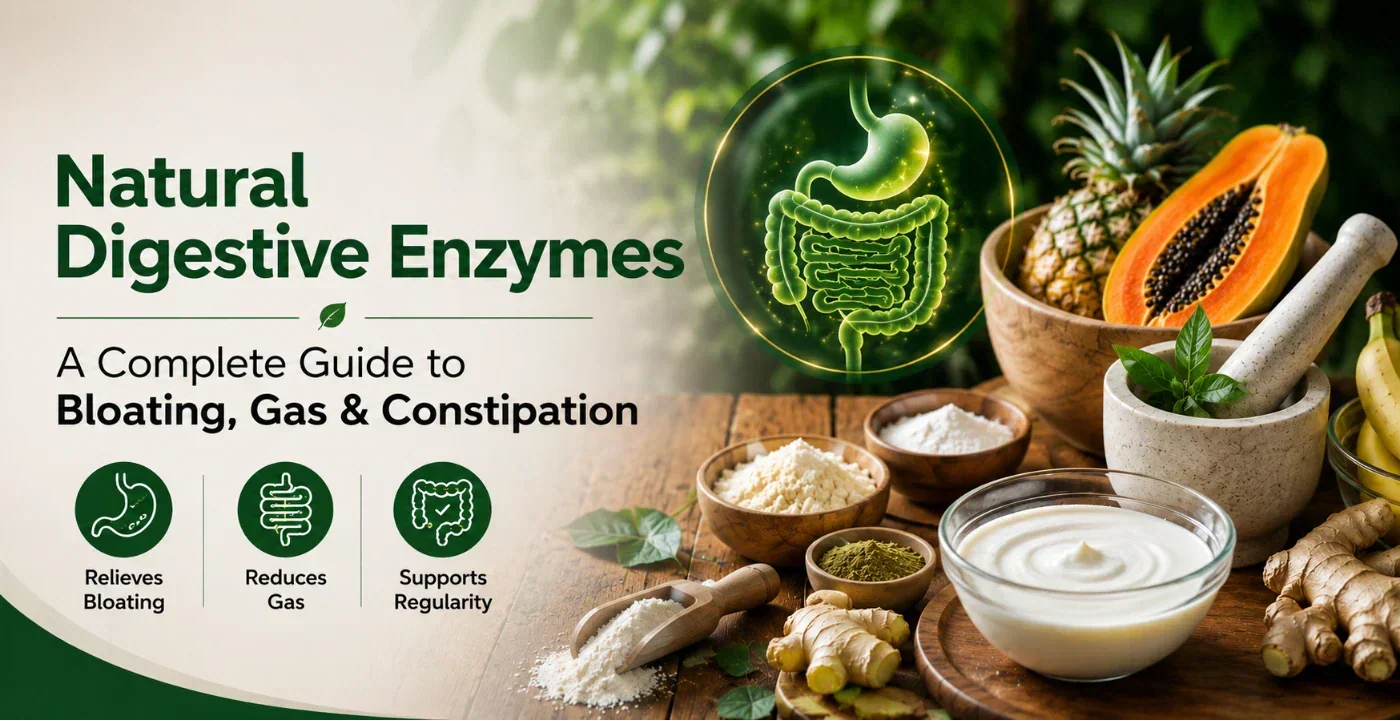 Natural Digestive Enzymes: A Complete Guide to Bloating, Gas & Constipation