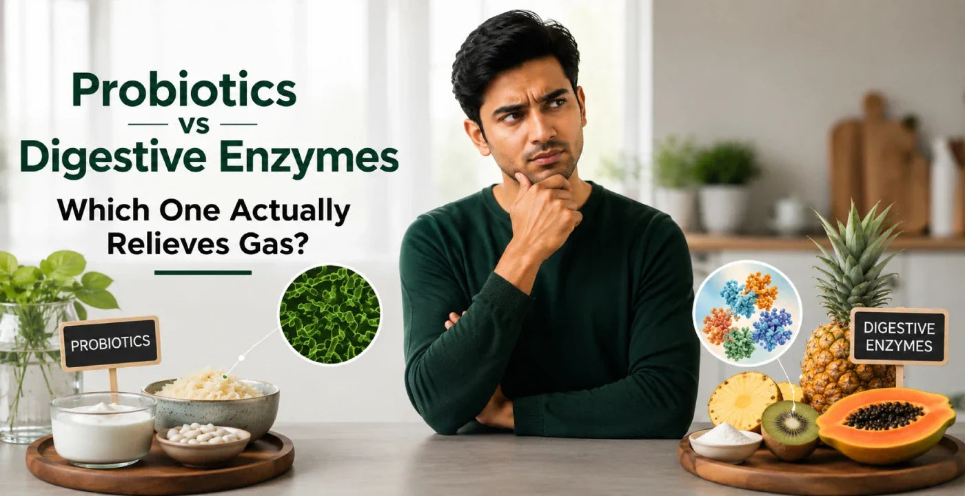 Probiotics vs Digestive Enzymes: Which One Actually Relieves Gas?