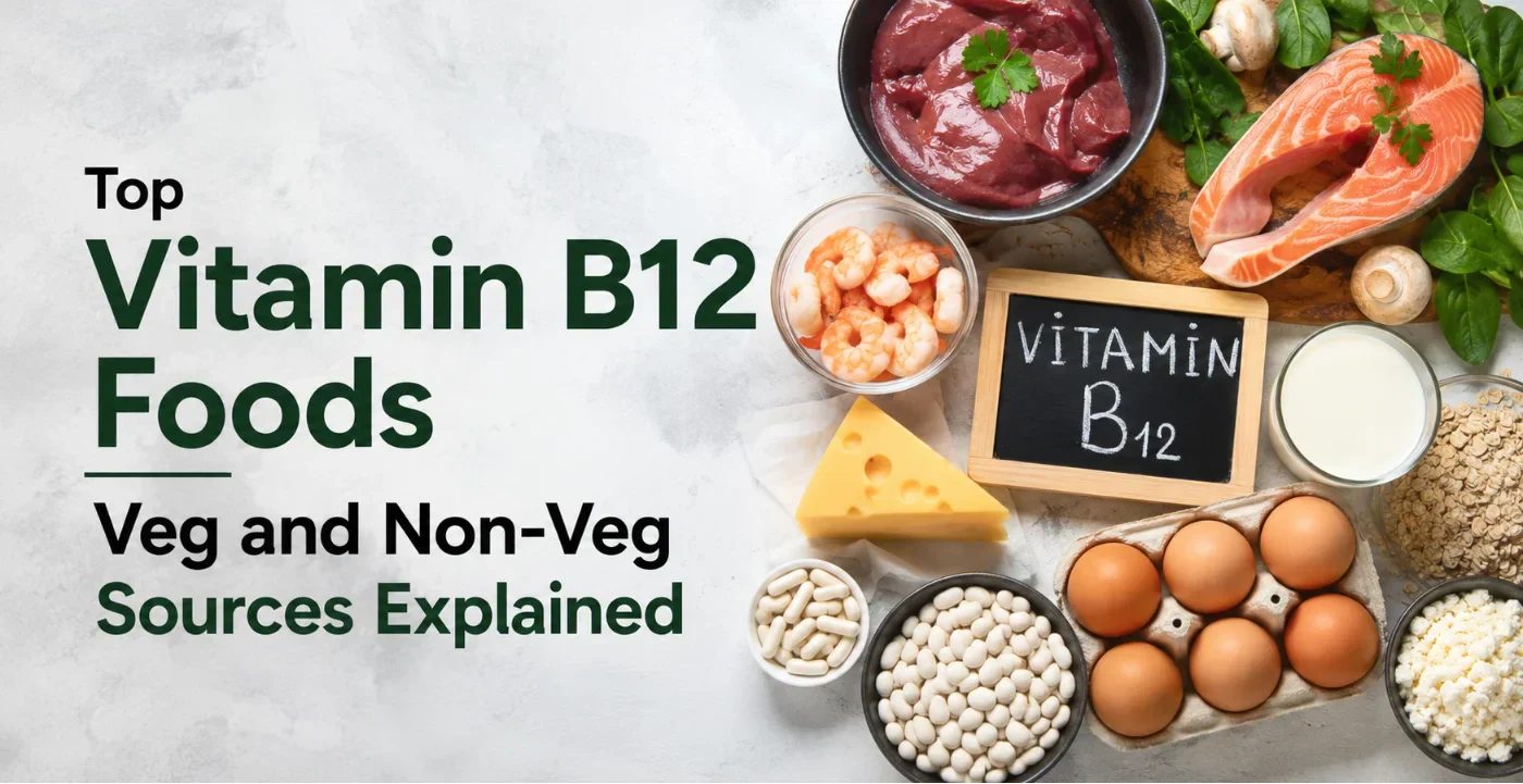 Top Vitamin B12 Foods (Veg & Non-Veg Sources): Why Plant Sources Aren’t Enough?