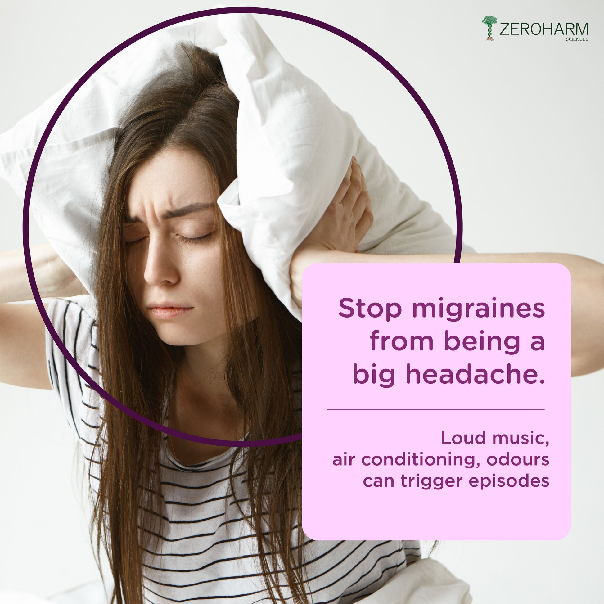 pill for migraine headaches due to loud music and odour trigger episodes
