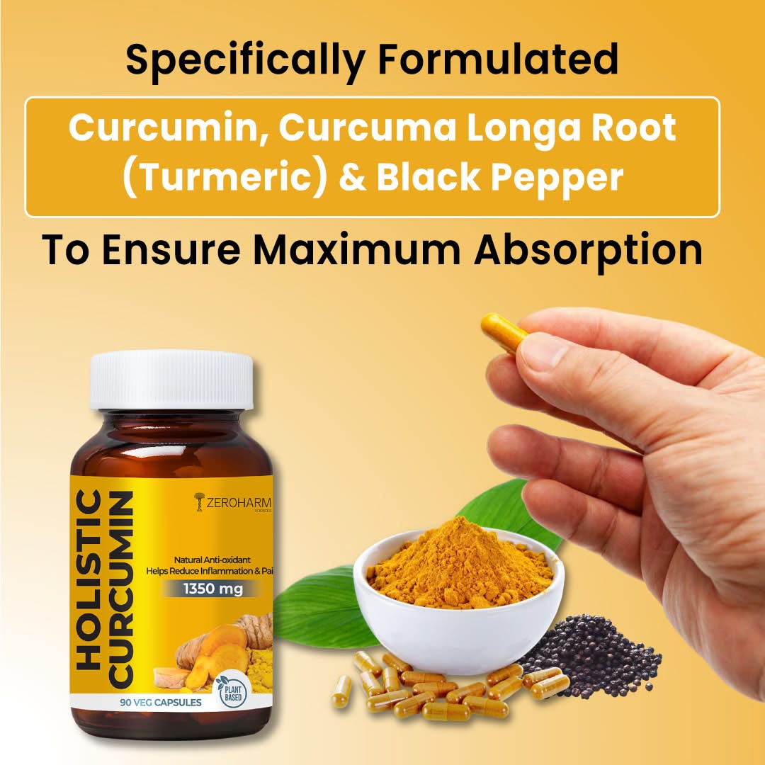 Holistic Curcumin Capsules With Piperine
