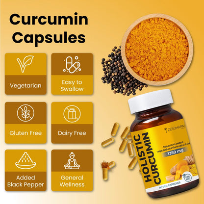 Holistic Curcumin Capsules With Piperine