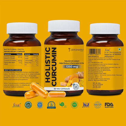 Holistic Curcumin Capsules With Piperine