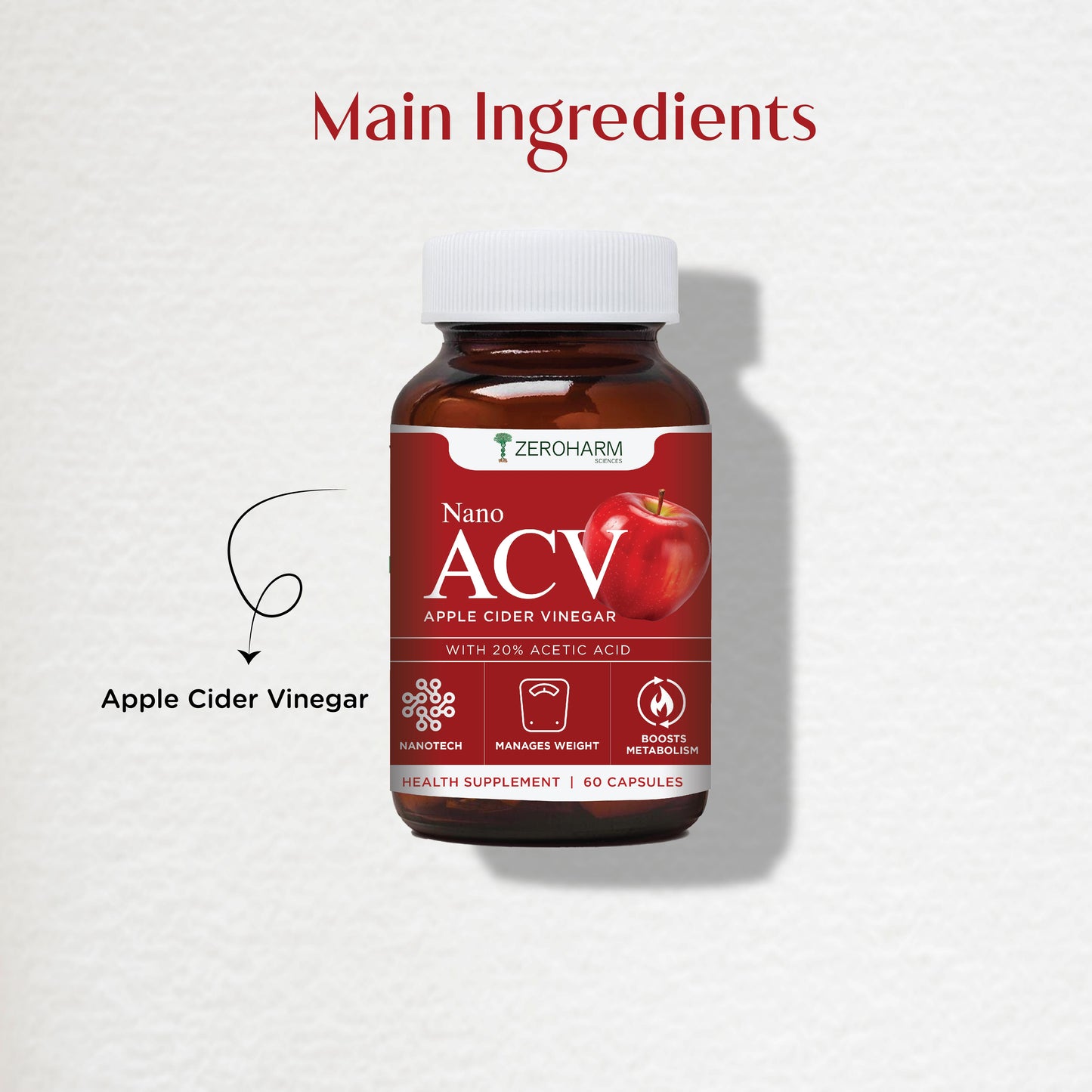 ZeroHarm Nano Apple Cider Vinegar Capsules