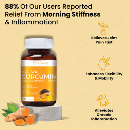 Holistic Curcumin Tablets With 95% Curcuminoids & Piperine
