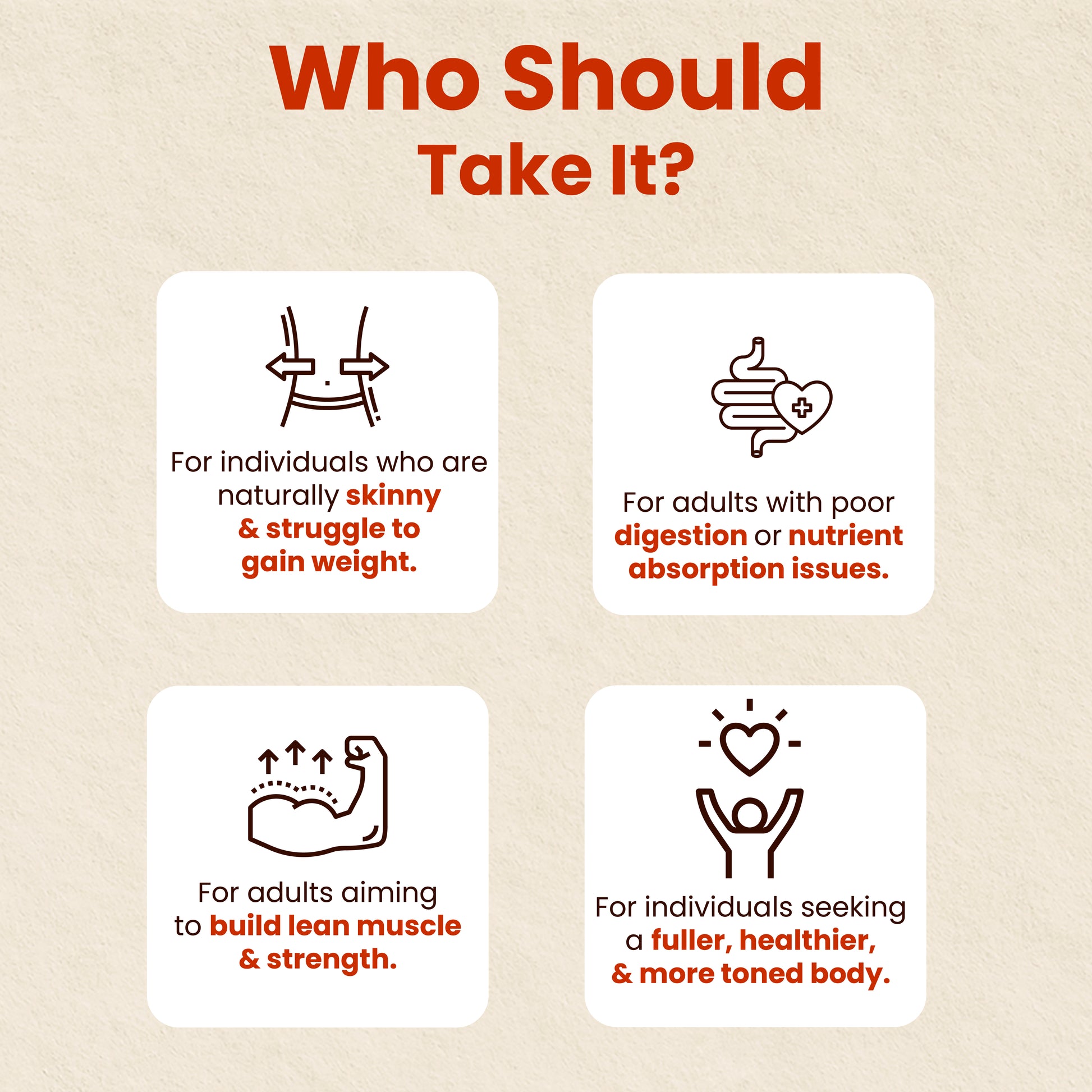 Weight gain supplement is ideal for skinny adults, poor digestion, nutrient absorption issues and lean muscle goals.