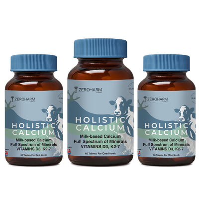 Zeroharm Holistic Calcium Tablets | Vitamin D3, K2-7