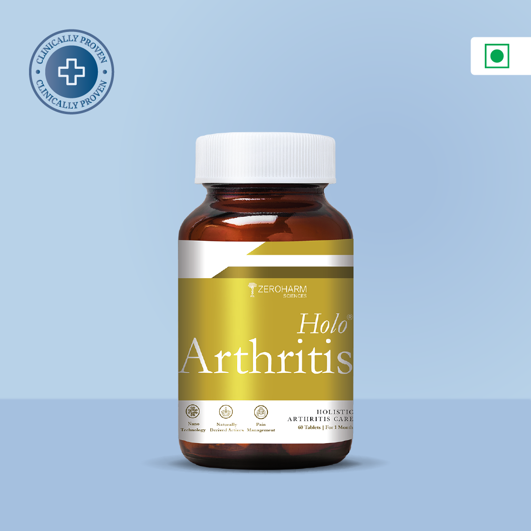 Arthritis support supplement in an amber bottle