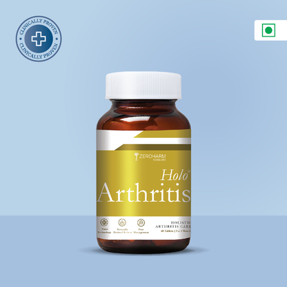 Arthritis support supplement in an amber bottle