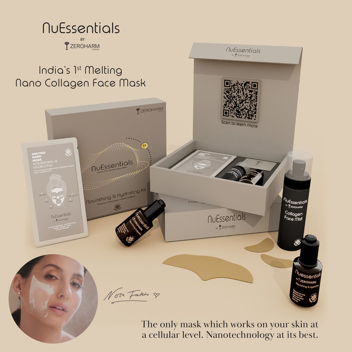 Nuessentials hydrating facial kit with serum & mist