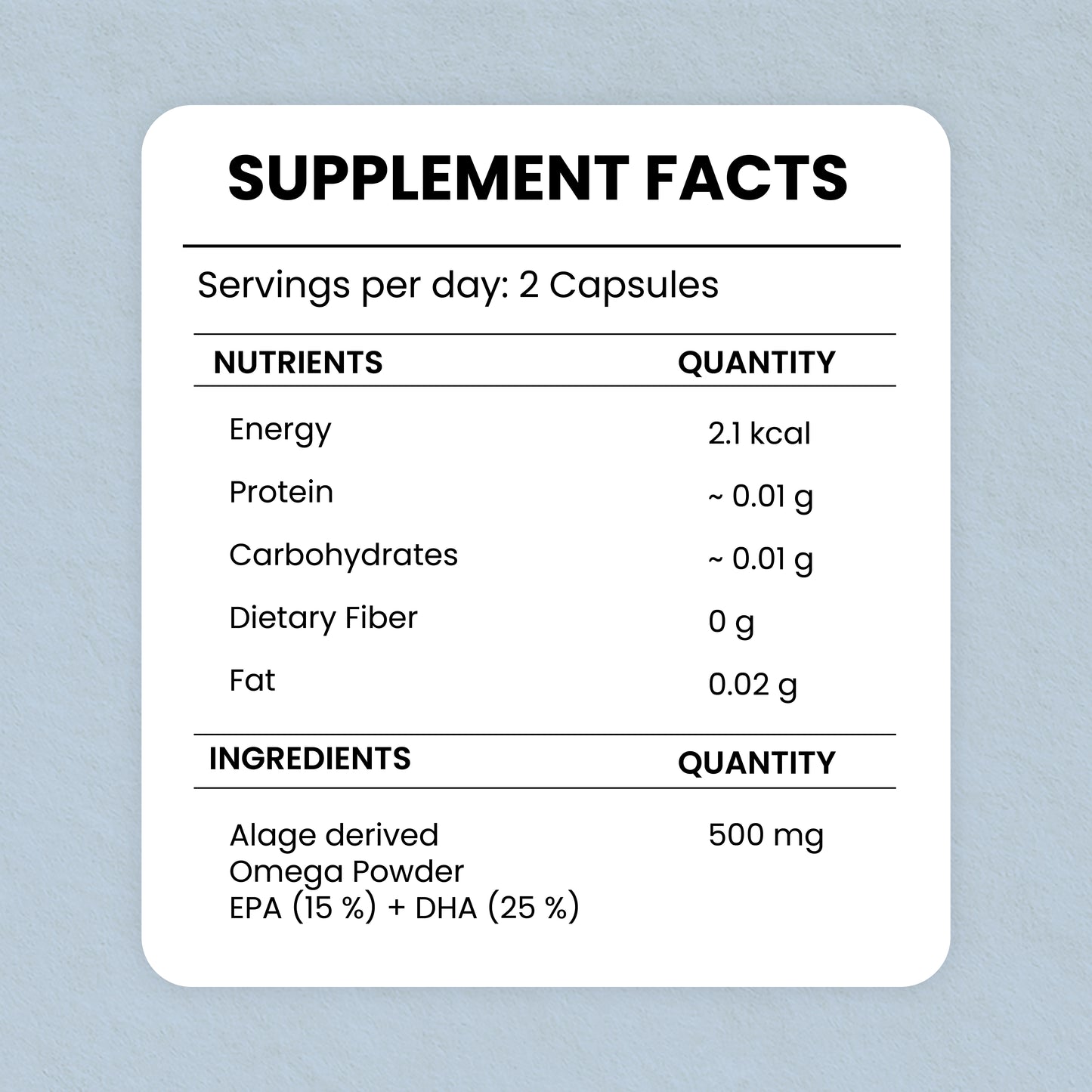 ZeroHarm Veg Omega Capsules With High EPA+DHA