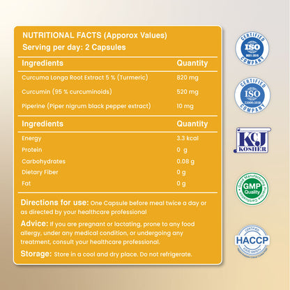 Holistic Curcumin Capsules With Piperine