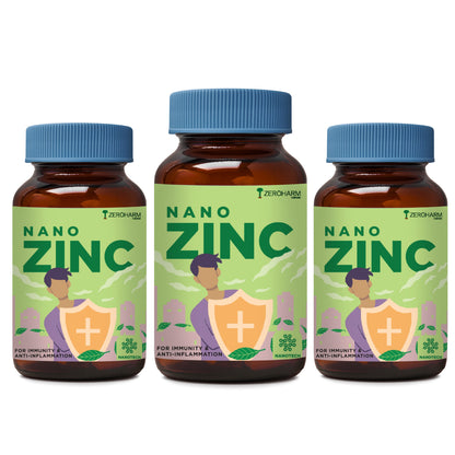 three glass bottles of zinc vitamin tablets