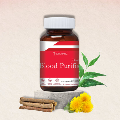 Ayurvedic Blood Purifier For Acne | 6 - Herb Nano Formula - Zeroharm