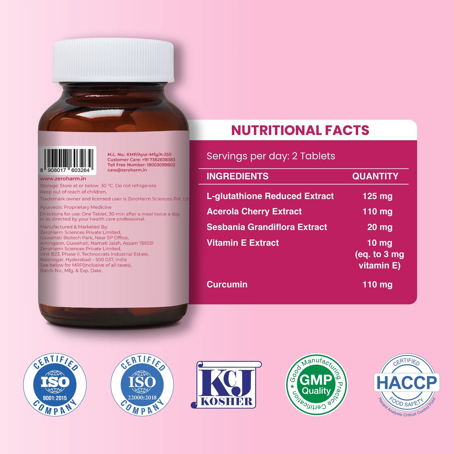 Ayurvedic Skin Radiance Tablets - Zeroharm