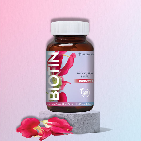 Biotin 10000 MCG Tablets For Hair, Skin & Nails