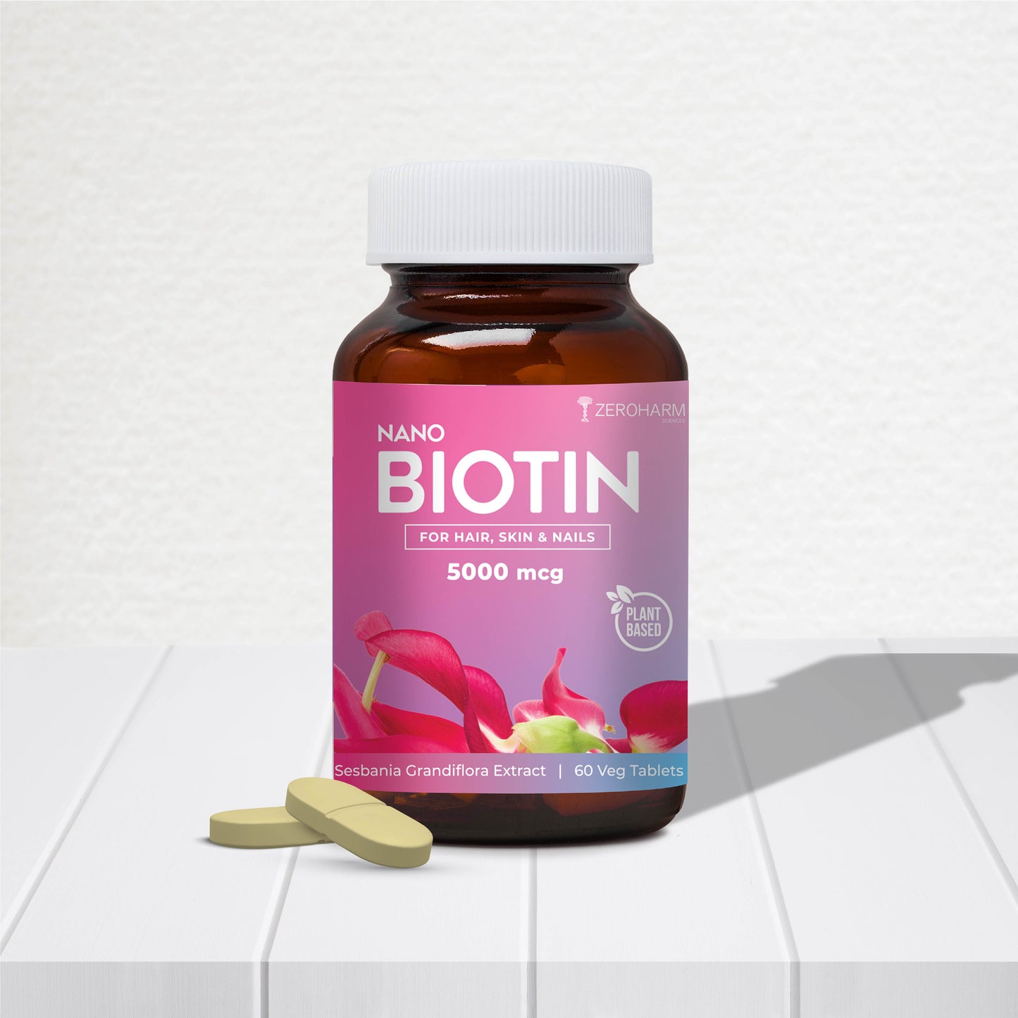 Biotin 5000 MCG Tablets For Hair, Skin & Nails