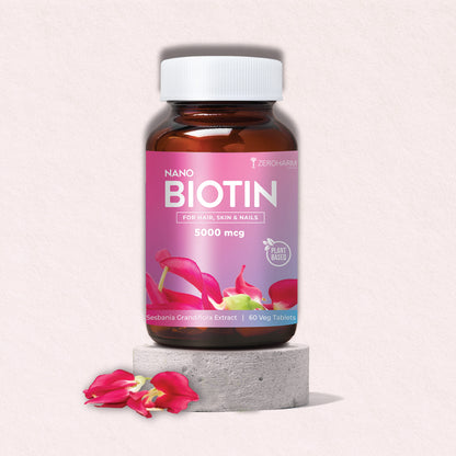 Biotin 5000 MCG Tablets For Hair, Skin & Nails