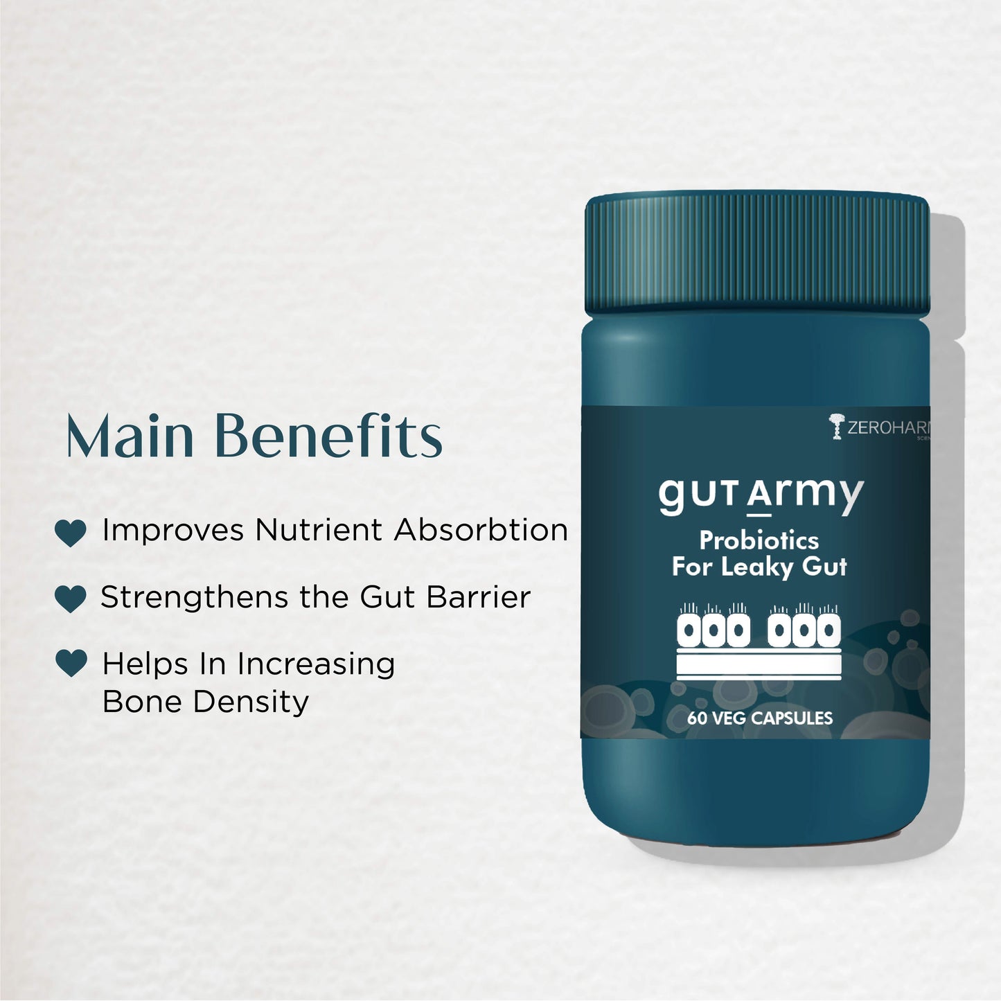 Gut Army Probiotic Leaky Gut Supplements - Zeroharm