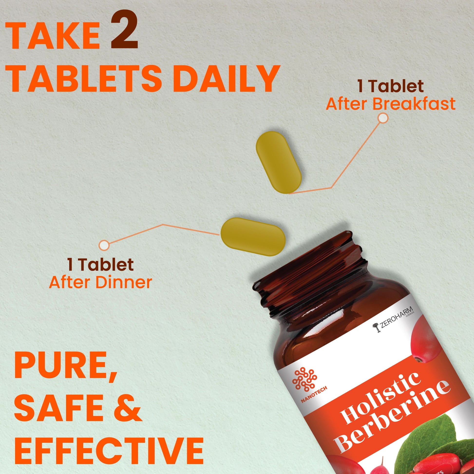 Holistic Berberine Tablets - ZeroHarm