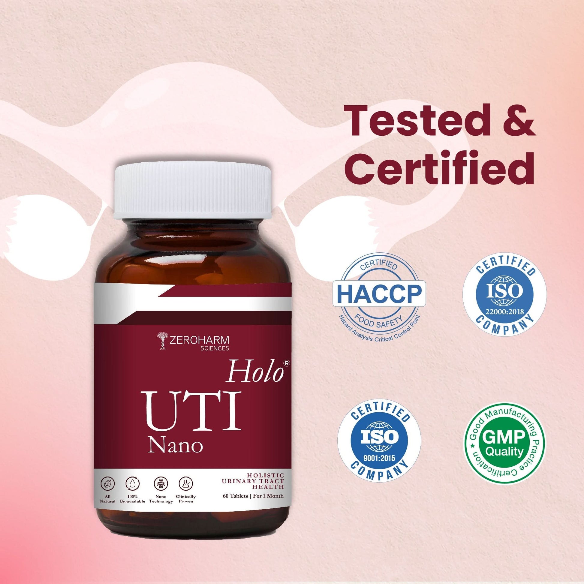 Holo UTI (Urinary Tract Infection) Tablets - ZeroHarm