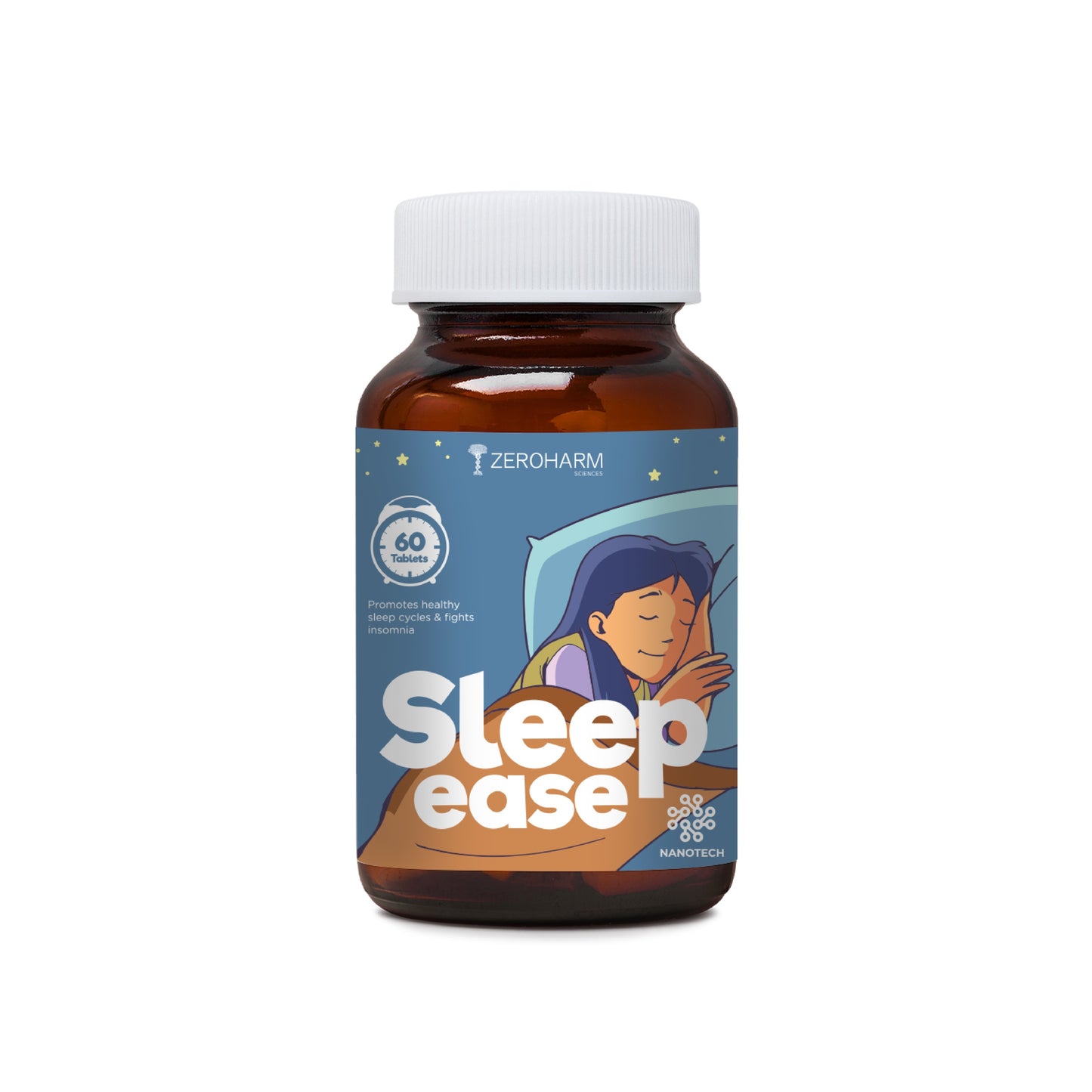 one glass bottle of plant based sleeping tablets
