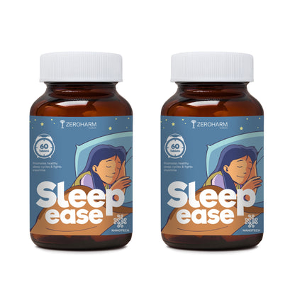 two glass bottles of sleep capsules