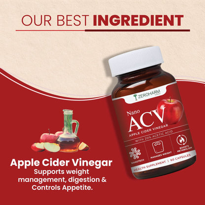 ZeroHarm Nano Apple Cider Vinegar Capsules - Zeroharm