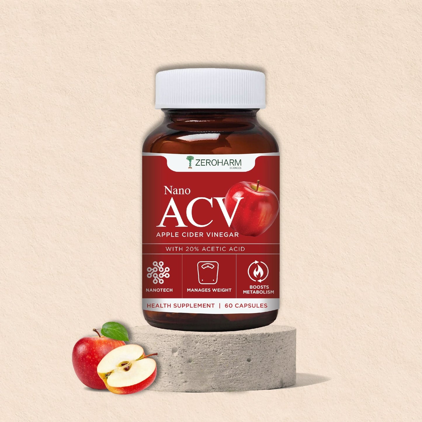 ZeroHarm Nano Apple Cider Vinegar Capsules - Zeroharm