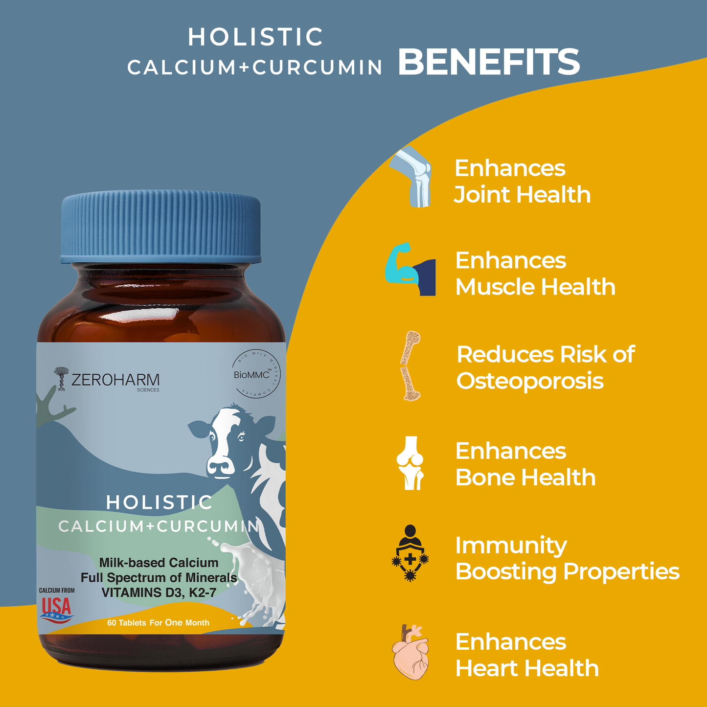 calcium + curcumin benefits