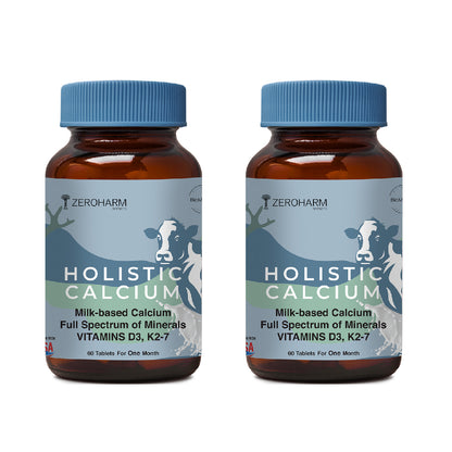 two glass bottles of tablets with calcium magnesium zinc with vitamin d3