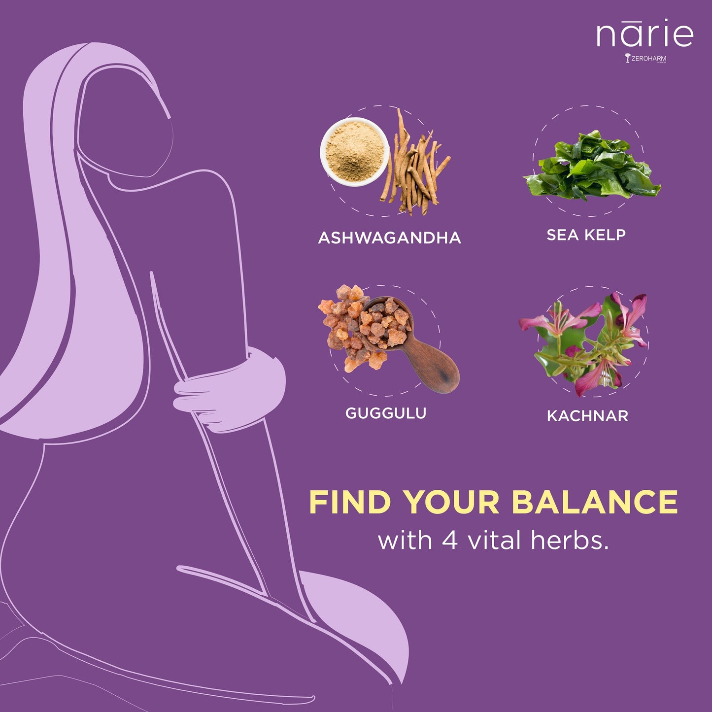 thyroid balance supplements made with herbs like guggulu, kachnar, sea kelp and ashwagandha